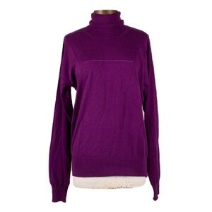MM6 Maison Margiela Purple Wool Blend Turtleneck Sweater Size M